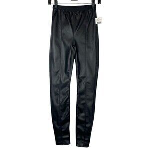 Blank NYC Leather Pull On Pants leggings faux leather Women’s Size 24 Black NEW